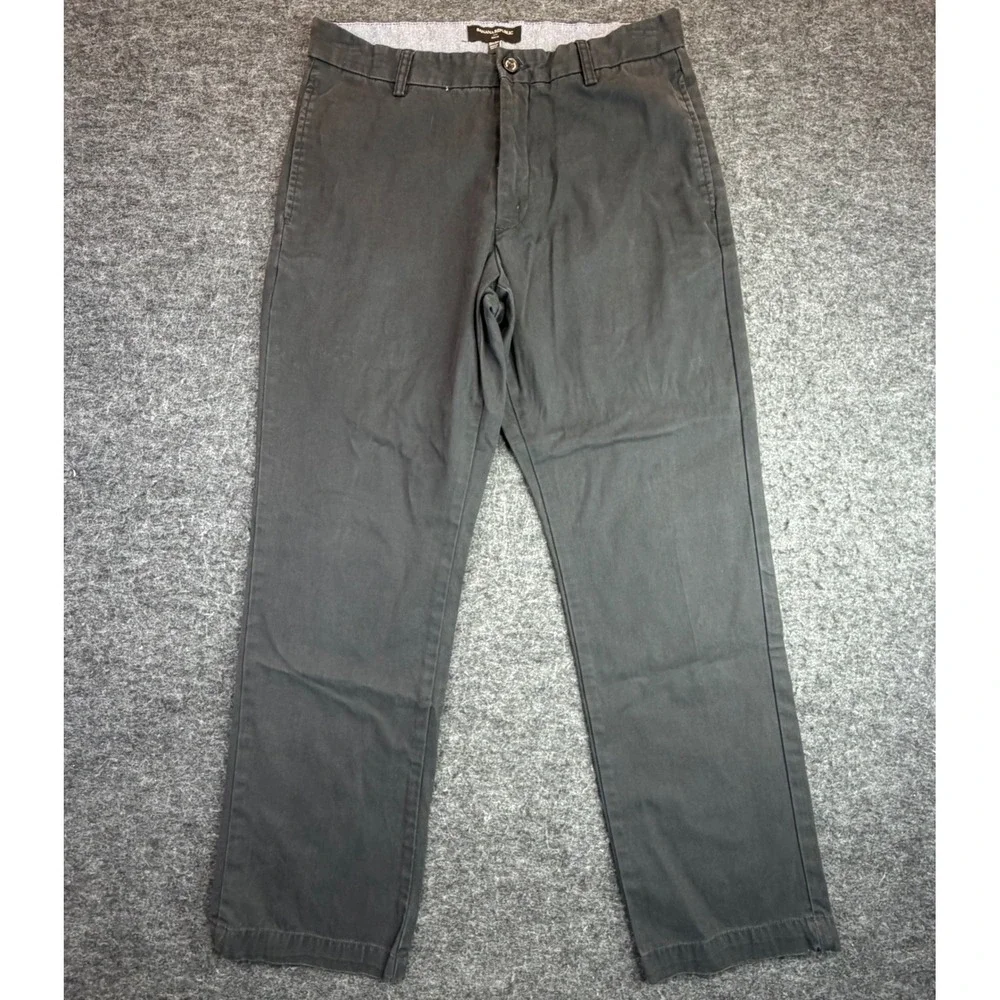 Banana Republic Gavin Chino Pants Mens 32x30 Black Straight Fit Cotton Inseam 29